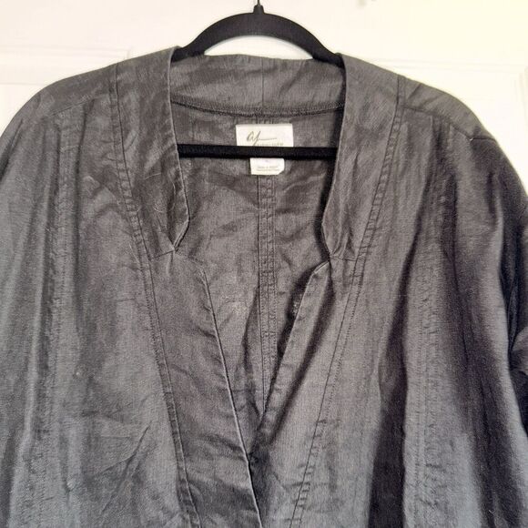 Andrea Jovine Sz L Linen Cardigan/Jacket Minimalist Lagenlook Boho - Picture 9 of 11